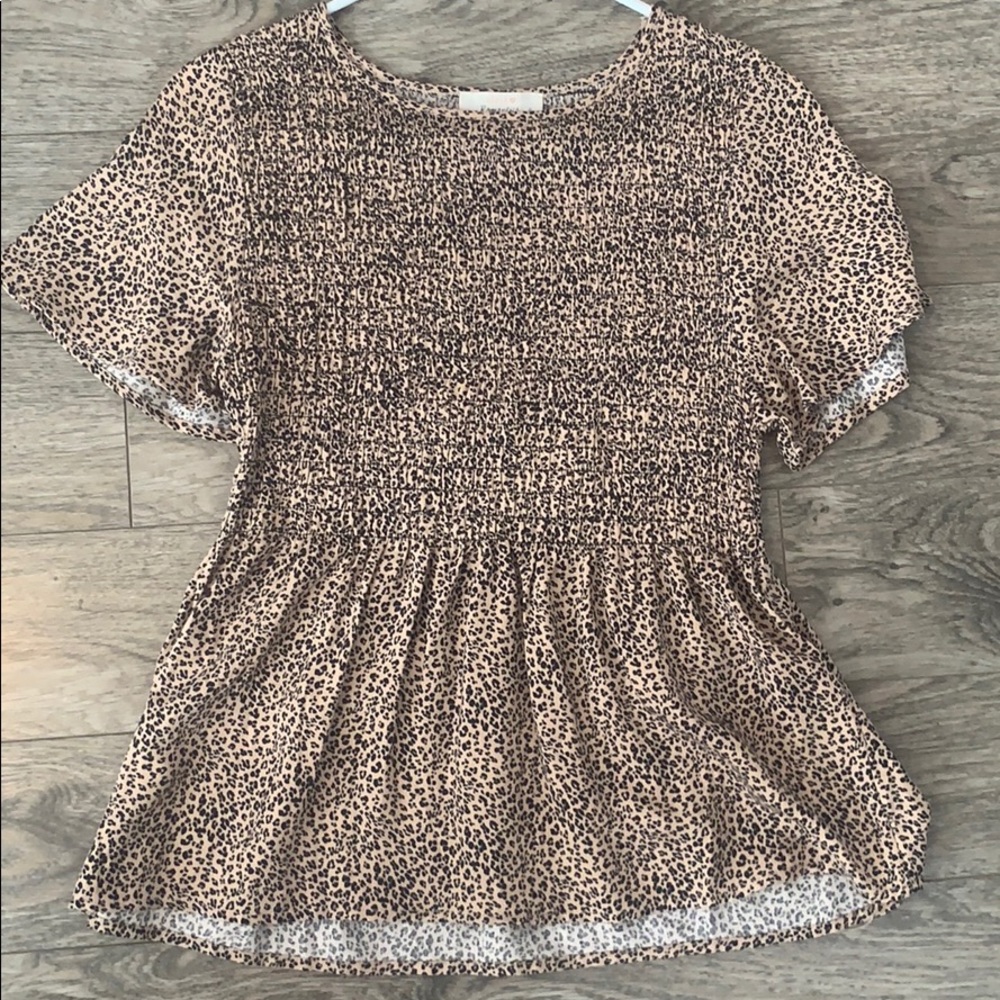 cheetah loose shirt